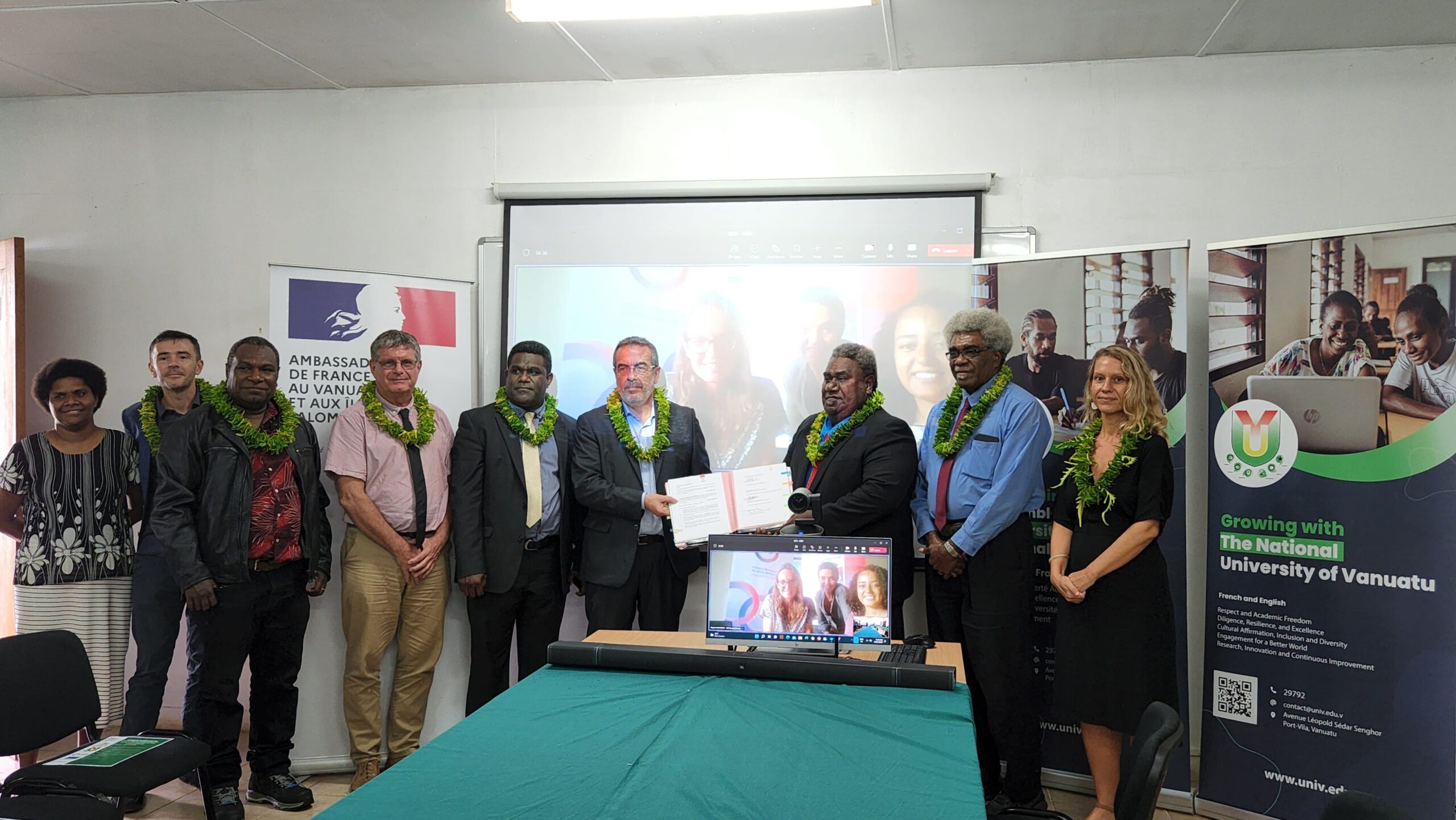 La France et l&rsquo;Union européenne s&rsquo;engagent à verser plus de 471 millions de vatu (3,8 millions d&rsquo;euros) à l&rsquo;Université nationale de Vanuatu (NUV)